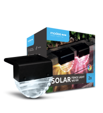 2pz lampada solare da giardino per gradini e recinzioni WS109 led Rgb multicolore 9x6cm IP44 segnapassi con pannello incorporato