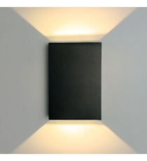 Applique in metallo nera LWL0003 4w 450 lumen 4000k luce naturale misura 123x83x30mm lampada da parete IP65 da esterno