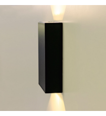 Applique in metallo nera LWL0003 4w 450 lumen 4000k luce naturale misura 123x83x30mm lampada da parete IP65 da esterno