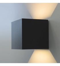 Applique in metallo nera LWL0007 6w 515 lumen 4000k luce naturale misura 100x100x100mm lampada da parete IP65 da esterno