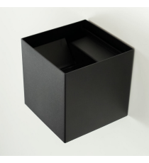 Applique in metallo nera LWL0007 6w 515 lumen 4000k luce naturale misura 100x100x100mm lampada da parete IP65 da esterno