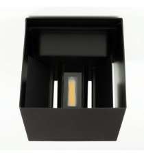 Applique in metallo nera LWL0007 6w 515 lumen 4000k luce naturale misura 100x100x100mm lampada da parete IP65 da esterno