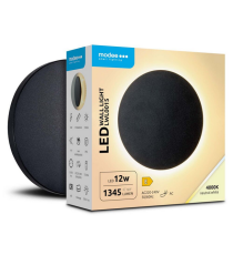 Applique in metallo nera LWL0015 12w 1345 lumen 4000k luce naturale misura 160x60mm lampada da parete IP65 da esterno