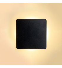 Applique in metallo nera LWL0017 12w 1345 lumen 4000k luce naturale misura 165x165x61mm lampada da parete IP65 da esterno