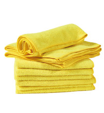 Panni microfibra Ultrega - 40 x 40 cm - giallo - Perfetto - pack 10 pezzi
