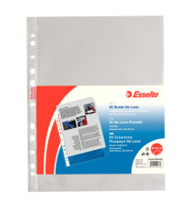 Buste forate CopySafe - DeLuxe - buccia - 22x30 cm - trasparente - Esselte - conf. 50 pezzi