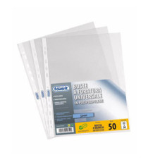 Buste forate Special PP - Linear - buccia - 22x30 cm - trasparente - Favorit - conf. 50 pezzi Buste forate Special PP - Linear - buccia - 22x30 cm - trasparente - Favorit - conf. 50 pezzi
