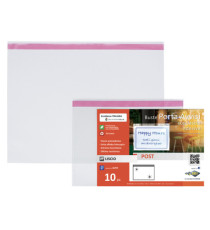 Buste porta avvisi orizzontali - A5 - 21 x 15 cm - trasparente - Sei Rota - conf. 10 pezzi Buste porta avvisi orizzontali - A5 - 21 x 15 cm - trasparente - Sei Rota - conf. 10 pezzi