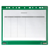Buste forate - per supporti magnetici ad anelli - A4 - verde - Djois - conf. 5 pezzi Buste forate - per supporti magnetici ad anelli - A4 - verde - Djois - conf. 5 pezzi