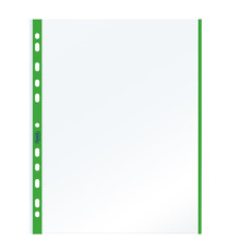 Buste forate con banda colorata - Linear - buccia - 21 x 29,7 cm - verde - Favorit - conf. 10 pezzi Buste forate con banda colorata - Linear - buccia - 21 x 29,7 cm - verde - Favorit - conf. 10 pezzi