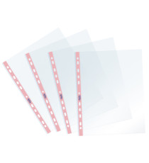 Buste forate Pastel - c/ banda - liscia - 22 x 30 cm - rosa - Favorit - conf. 25 pezzi