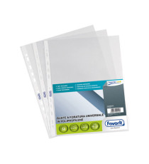 Buste forate Special PP - Superior - liscio - 21 x 29,7 cm - trasparente - Favorit - conf. 50 pezzi