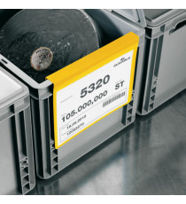 Buste identificative - con aletta pieghevole -  A4 orizzontale - giallo - Durable - conf. 50 pezzi Buste identificative - con aletta pieghevole -  A4 orizzontale - giallo - Durable - conf. 50 pezzi