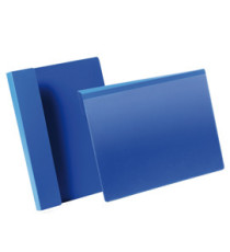 Buste identificative - con aletta pieghevole - A4 orizzontale - blu - Durable - conf. 50 pezzi