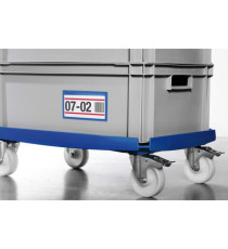 Buste identificative - con bande adesive - 150 x 67 mm - blu - Durable - conf. 50 pezzi