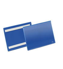 Buste identificative - con bande adesive - A5 orizzontale - blu - Durable - conf. 50 pezzi