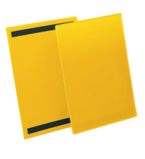 Buste identificative - con bande magnetiche - A4 verticale - giallo - Durable - conf.50 pezzi