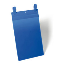 Buste identificative - con fascette di aggancio - A4 verticale - blu - Durable - conf. 50 pezzi