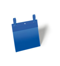 Buste identificative - con fascette di aggancio - A5 orizzontale - blu - Durable - conf. 50 pezzi