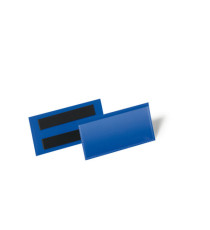 Buste identificative magnetiche - 100 x 38 mm - blu - Durable - conf. 50 pezzi