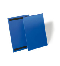Buste identificative magnetiche - A4 verticale - blu - Durable - conf. 50 pezzi