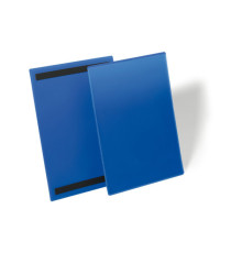 Buste identificative magnetiche - A4 verticale - blu - Durable - conf. 50 pezzi
