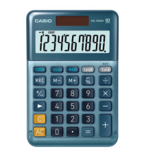 Calcolatrice da tavolo MS-100EM - 10 cifre - blu - Casio
