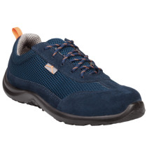 Calzatura di sicurezza Como S1P SRC - pelle scamosciata/poliestere mesh - numero 42 - blu - Deltaplus Calzatura di sicurezza Como S1P SRC - pelle scamosciata/poliestere mesh - numero 42 - blu - Deltaplus