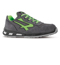Calzatura di sicurezza Point S1P SRC - nylon/pelle scamosciata - grigio/verde - taglia 43 - U-Power