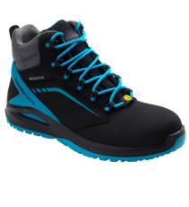 Calzatura di sicurezza Streif High - S3 - numero 45 - nero/azzurro ottanio - Rossini