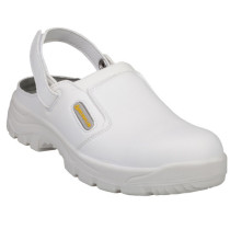 Calzatura sabot Maubec 3 SB E A SRC - microfibra - numero 41 - bianco - Deltaplus Calzatura sabot Maubec 3 SB E A SRC - microfibra - numero 41 - bianco - Deltaplus