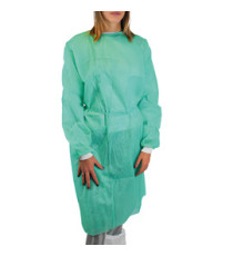 Camice monouso Visitor 30 - taglia unica - PLP - verde - Worker