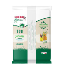 Cannuccia in carta - 14 cm - nero/bianco-avana - imbustata singolarmente - Samurai Party - conf. 100 pezzi Cannuccia in carta - 14 cm - nero/bianco-avana - imbustata singolarmente - Samurai Party - conf. 100 pezzi