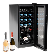 Cantinetta Vermentino 18C - per 18 bottiglie - 34,5 x 45 x 77 cm - nero - Hom-io