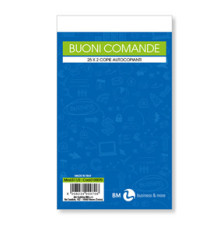 Blocco comande - 25 fogli 2 copie autoricalcanti - 10 x 17cm - BM Blocco comande - 25 fogli 2 copie autoricalcanti - 10 x 17cm - BM