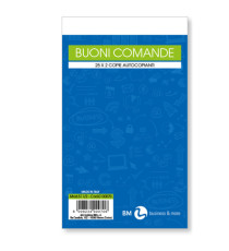 Blocco comande - 25 fogli 2 copie autoricalcanti - 10 x 17cm - BM Blocco comande - 25 fogli 2 copie autoricalcanti - 10 x 17cm - BM