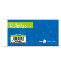 Blocco numerato (1/100) - colori assortiti - 13 x 6 cm - BM Blocco numerato (1/100) - colori assortiti - 13 x 6 cm - BM