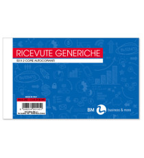 Blocco ricevute generiche - 2 copie autoricalcanti - 10 x 17cm - 50 fogli - BM Blocco ricevute generiche - 2 copie autoricalcanti - 10 x 17cm - 50 fogli - BM