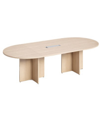 Tavolo riunione Agorà Direction - ovale - 260 x 120 x 73 cm - rovere