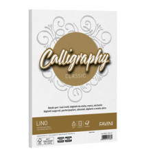 Carta Calligraphy Lino - A4 - 200 gr - bianco 01 - Favini - conf. 50 fogli