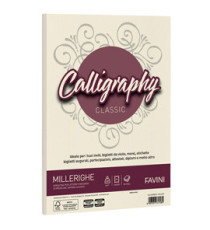 Carta Calligraphy Millerighe - A4 - 200 gr - avorio 02 - Favini - conf. 50 fogli Carta Calligraphy Millerighe - A4 - 200 gr - avorio 02 - Favini - conf. 50 fogli