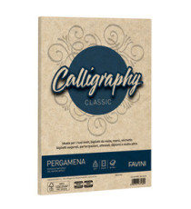 Carta Calligraphy pergamena - A4 - 190 gr - nocciola 04 - Favini - conf. 50 fogli