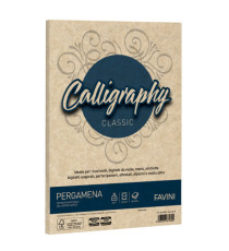 Carta Calligraphy pergamena - A4 - 190 gr - nocciola 04 - Favini - conf. 50 fogli