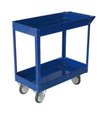 Carrello da lavoro - 2 ripiani - 84 x 41 x 82 cm - portata max 100 kg - acciaio verniciato - blu - Serena Group Carrello da lavoro - 2 ripiani - 84 x 41 x 82 cm - portata max 100 kg - acciaio verniciato - blu - Serena Group