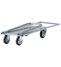 Carrello da lavoro - con manici pieghevoli e pianale - 200 kg - zincato - Tecnotelai Carrello da lavoro - con manici pieghevoli e pianale - 200 kg - zincato - Tecnotelai