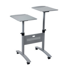 Carrello Twin - per proiettori multimediali - 2 ripiani - con ruote - 86 x 60 x 120 cm - grigio - Nobo Carrello Twin - per proiettori multimediali - 2 ripiani - con ruote - 86 x 60 x 120 cm - grigio - Nobo