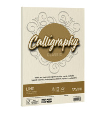 Carta Calligraphy Lino - A4 - 120 gr - avorio 02 - Favini - conf. 50 fogli