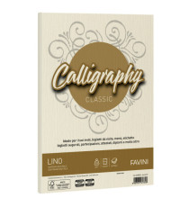 Carta Calligraphy Lino - A4 - 120 gr - avorio 02 - Favini - conf. 50 fogli