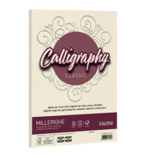 Carta Calligraphy Millerighe - A4 - 100 gr - avorio 02 - Favini - conf. 50 fogli