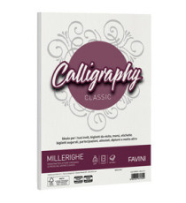 Carta Calligraphy Millerighe - A4 - 100 gr - bianco 01 - Favini - conf. 50 fogli